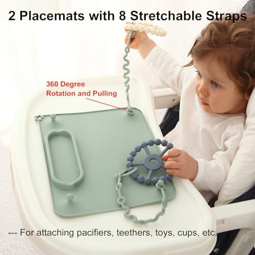 Seposeve toddler feeding mat attached firmly to a restaurant table surface