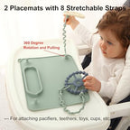Seposeve toddler feeding mat attached firmly to a restaurant table surface