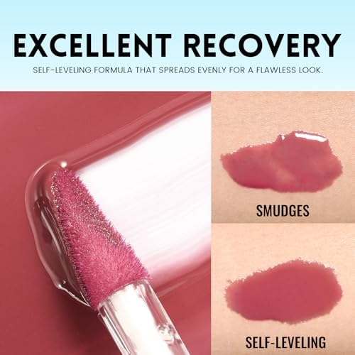 Pudaier Excellent Recovery Glossy Lip Stain, Moisturizing Lip Care Tinted Lip Oil, Hydrating Plumping Lip Gloss Balm, Non-Sticky Long Lasting Light Texture LipGloss Oil for Dry Lip (05 Muted Flame) - Image 5
