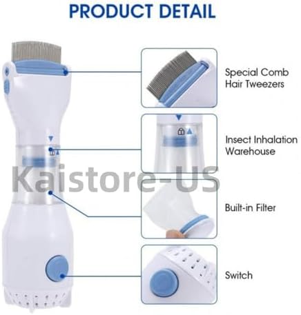 Durable white fine tooth comb set for chemical free lice removal