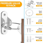 Ten pack baby proofing wall anchors kit for comprehensive home childproofing