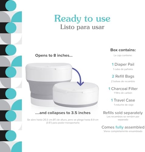 PurePail Go diaper disposal system showing interior odor blocking mechanism
