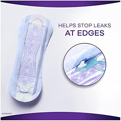Side view of Always Discreet long length panty liners for light leaks