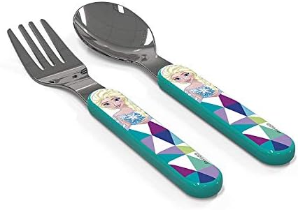 Detailed view of Frozen themed divided plate and bowl