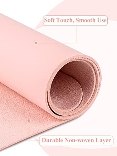 (MAT ONLY) Pink Nail Art Table Mat, Foldable Nail Art Hand Rest Pad for Nail Arm Rest Cushion, Soft Microfiber Leather Nail Mat, Manicure Pad Nail Table Pad Desk Mat for Nail Technician Salon Home - Image 2