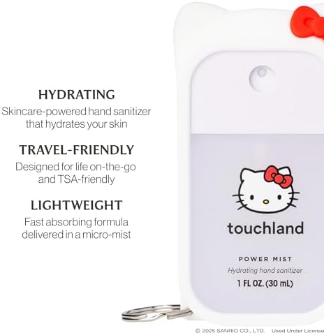 Touchland x Hello Kitty® Hand Sanitizer + Mist Case, Scented & Stylish Hydrating Sanitizer Spray Bundle, Travel Size, Dye Free - Image 4