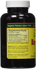 YS Eco Bee Farms Royal Jelly 75 capsules label details