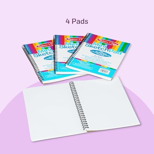 Side profile showing the thickness of fifty sheets in the kids drawing pads.