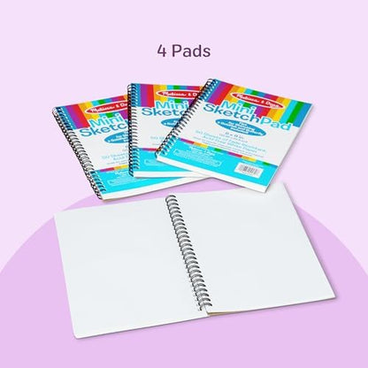 Side profile showing the thickness of fifty sheets in the kids drawing pads.
