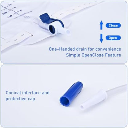 Pack of 5 Dokibi urinary drainage bags for medical use