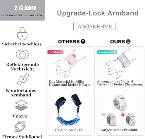 Close up of WSZCML child safety wrist link locking mechanism