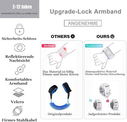 Close up of WSZCML child safety wrist link locking mechanism