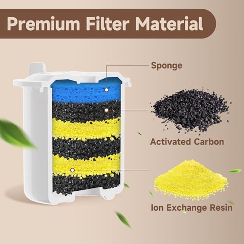 Activated carbon pet fountain filter material layers detailed view