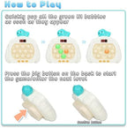 HLXY interactive light up bubble game close up view emphasizing the durable BPA free silicone material