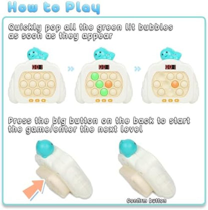 HLXY interactive light up bubble game close up view emphasizing the durable BPA free silicone material