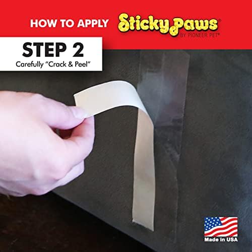 Transparent cat scratch protector tape roll angle view