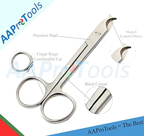 Close up view of the claw shaped surgical steel blades on the Sanju toenail scissors designed for thick nails.