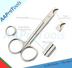 Close up view of the claw shaped surgical steel blades on the Sanju toenail scissors designed for thick nails.