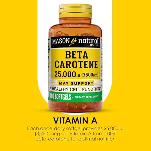 Mason Natural Vitamin A antioxidant softgels showing direct USA import seal details