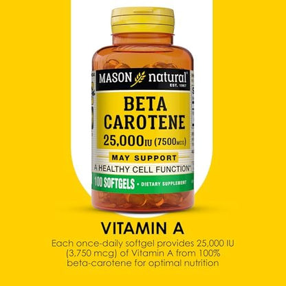 Mason Natural Vitamin A antioxidant softgels showing direct USA import seal details