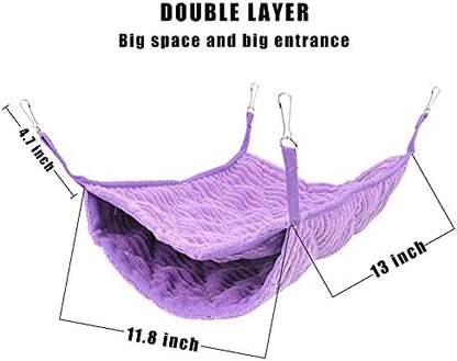 Woledoe soft flannel hanging bed for small pets in cage