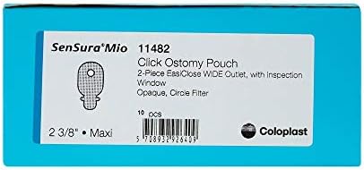 Side profile of the 60 mm ostomy pouch demonstrating its flexible fabric layer and low profile design.