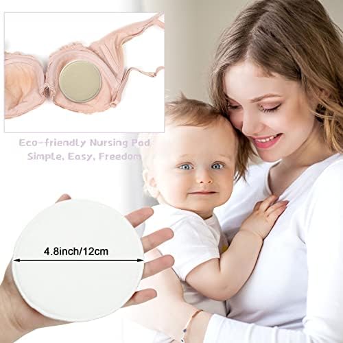 Close up of soft bamboo fabric nursing pads for breastfeeding