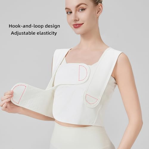 Breathable cotton chest wrap for minimally invasive surgery recovery.
