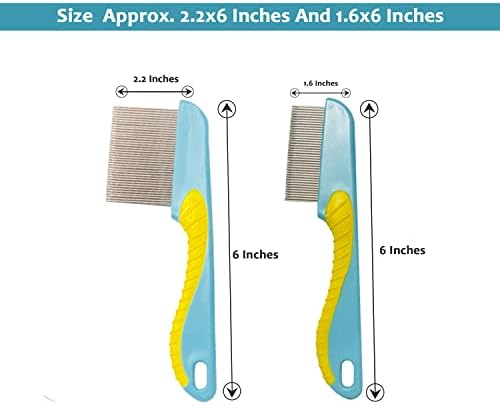 55 TRENDS Hair Nit Comb, 5 Pieces, Stainless Steel Teeth, Remove Head Nits, For Pets Kids And Adults - Image 4