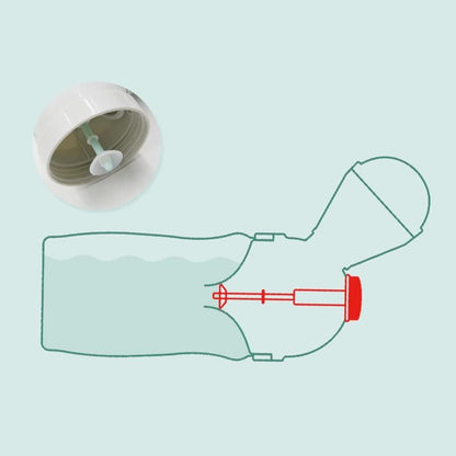Compact travel urinal for kids inside a travel bag