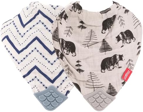 Close up of Nuby cotton muslin fabric texture and patterns.