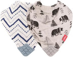 Close up of Nuby cotton muslin fabric texture and patterns.