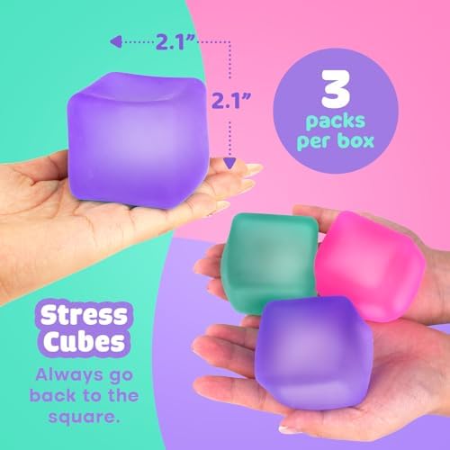 Sinikoro autism relief gel cubes being rinsed under water to showcase easy cleaning process for sticky toys.