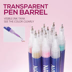 Set of 12 LuWomenre nail art pens arranged on table