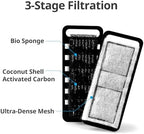 Black foam intake sponges included in NICREW replacement kit top view