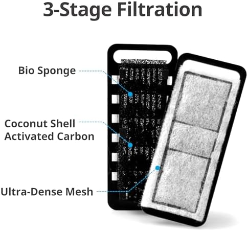 Black foam intake sponges included in NICREW replacement kit top view
