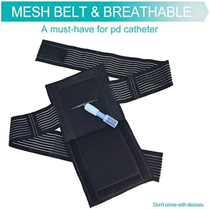 EaseToU pd catheter concealment belt highlighting its low profile slim construction suitable for discreet wear under daily clothing