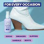 Megababe Toe Deo packaging showing plant-based alcohol and botanical ingredients.