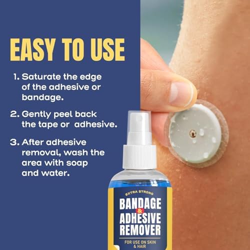 Gentle non-stinging adhesive remover formula suitable for pediatric and elderly skin care.
