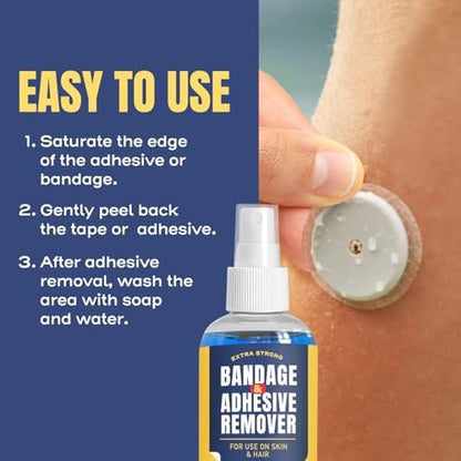 Gentle non-stinging adhesive remover formula suitable for pediatric and elderly skin care.