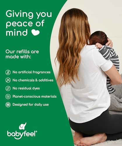 Babyfeel diaper pail refill rolls showing extra thickness