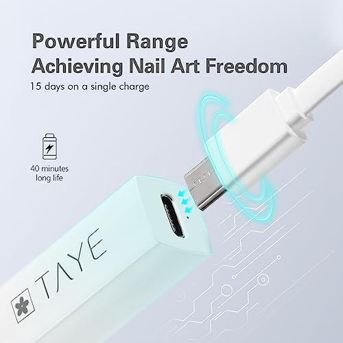Close up of Taye nail lamp curing gel polish