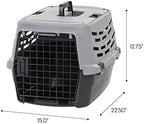 IRIS USA 2-door small pet crate with open front wire door for easy cat and dog entry.