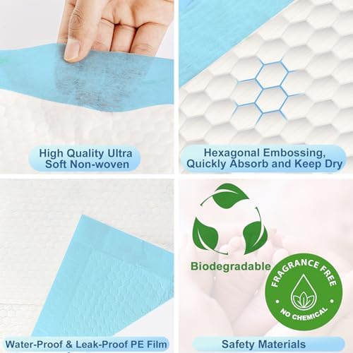 Terobabi absorbent disposable bed pads in use