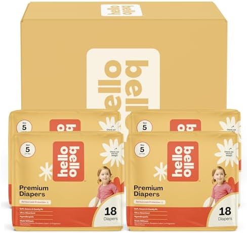 Hello Bello hypoallergenic disposable diapers assorted boy patterns displayed