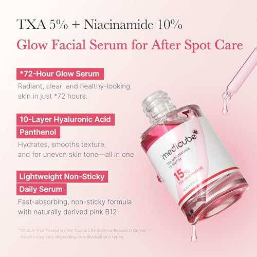 High potency Tranexamic Acid serum addressing uneven skin tone daily