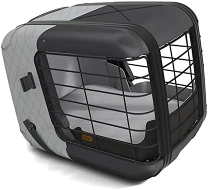 4pets crash tested dog and cat travel box with pull and click door open