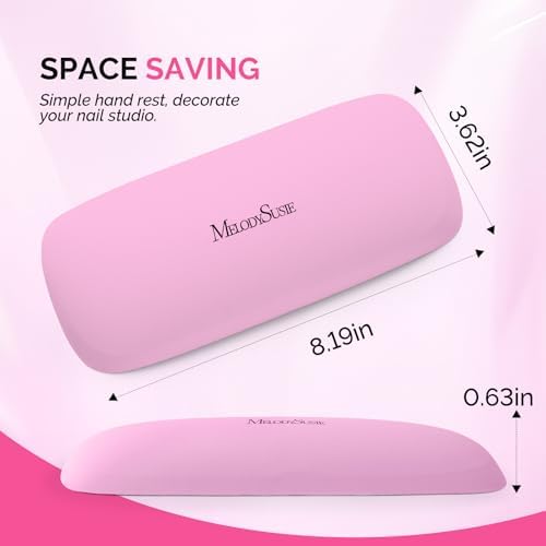 MelodySusie Pink PU Leather Hand Rest For Nail Technicians