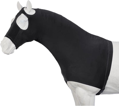 Tough 1 Spandex Mane Stay Hood navy blue full length horse cover