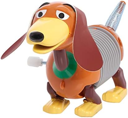 Close up of the dachshund face and spring midsection of the Disney Pixar collectible toy